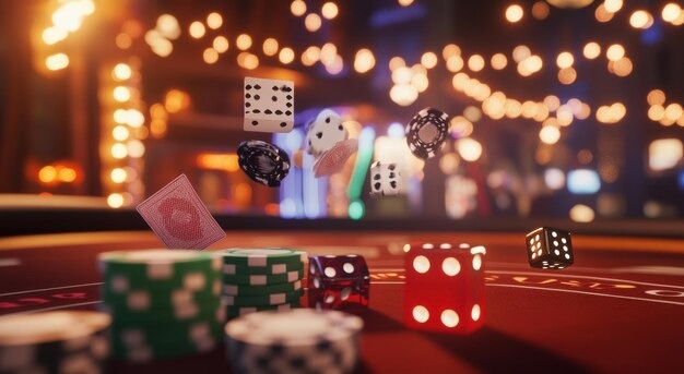 Close-up of roulette wheel with numbered pockets